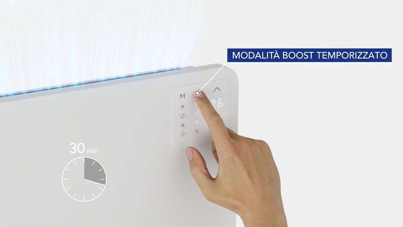 Terminale Idronico Ideal Clima Modello Yoga 180 Spessore 9 Cm Wi-Fi Optional e Comando a Bordo Incluso (porta salviette non incluso)