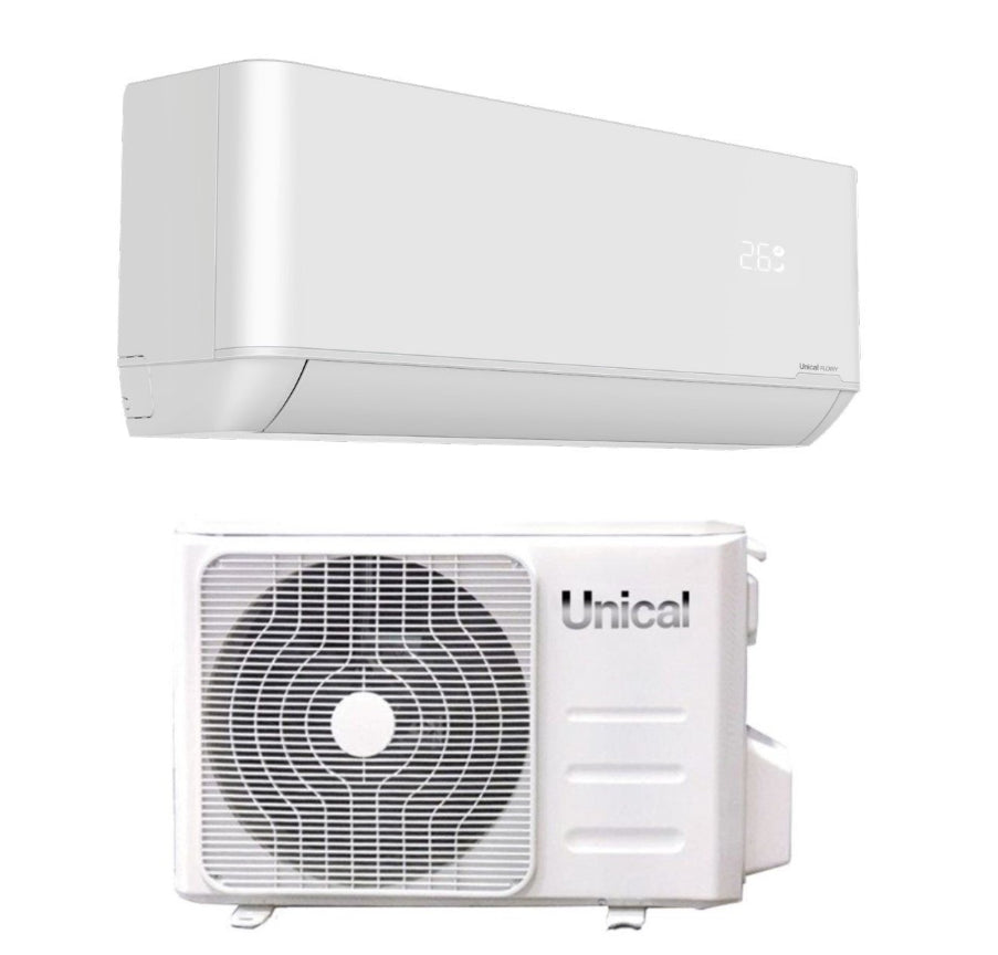 Condizionatore Climatizzatore Unical Monosoplit Inverter Serie FLOWY R-32 12000 BTU FLWY 12H Wi-Fi Optional