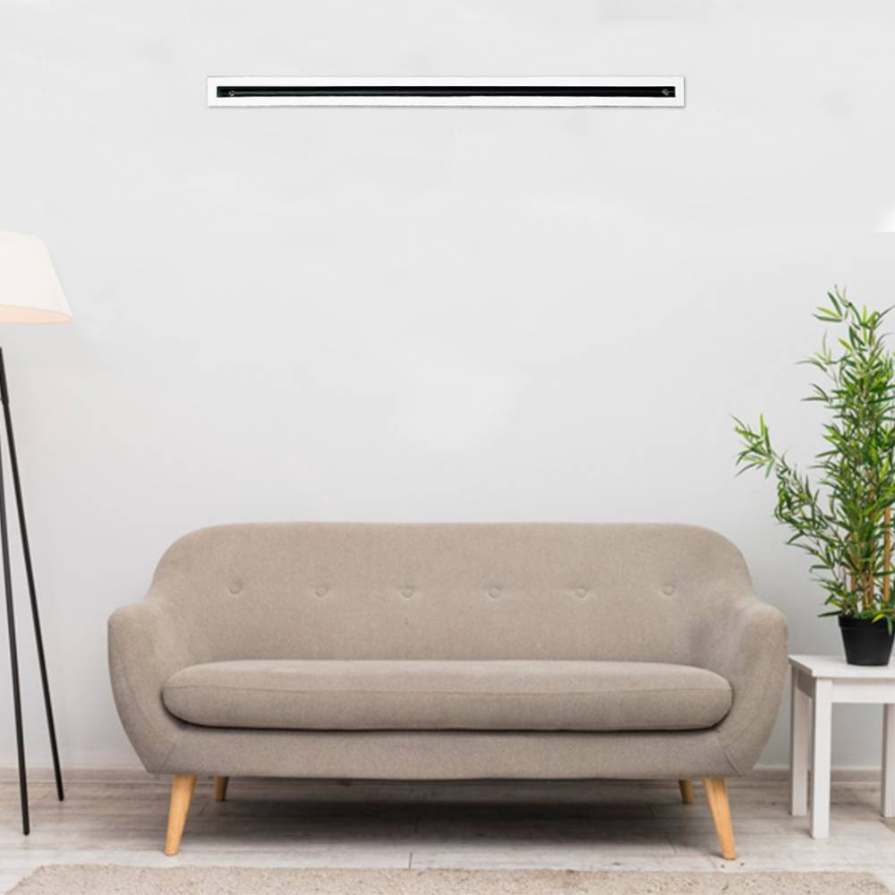 Diffusori Lineari a 1 Feritoia in Alluminio Anodizzato o Bianco RAL9010 DLF20 Con Deflettore