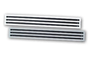 Diffusori Lineari a 3 Feritoie in Alluminio Anodizzato o Bianco RAL9010 DLF20 Con Deflettore