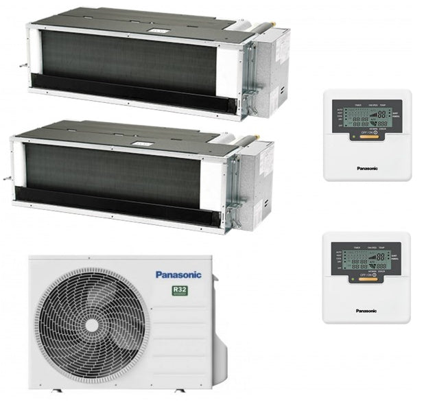 Condizionatore Climatizzatore Panasonic Dual Split Inverter Canalizzato R-32 9000+12000 9+12 Con CU-2Z50TBE