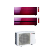 Condizionatore Climatizzatore Mitsubishi Electric Dual Split Kirigamine Style Ruby Red R-32 18000+18000 BTU Con MXZ-3F54VF4 18+18
