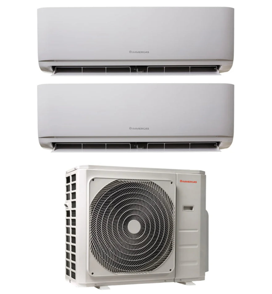 Condizionatore Climatizzatore Immergas Dual Split Inverter R-32 Serie Thor 9000+18000 Con 21 TRIAL BTU Wi-Fi Optional