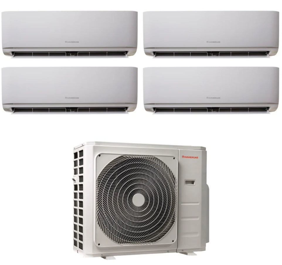 Condizionatore Climatizzatore Immergas Quadri Split Inverter R-32 Serie Thor 12000+12000+12000+12000 Con 36 QUADRI BTU Wi-Fi Optional