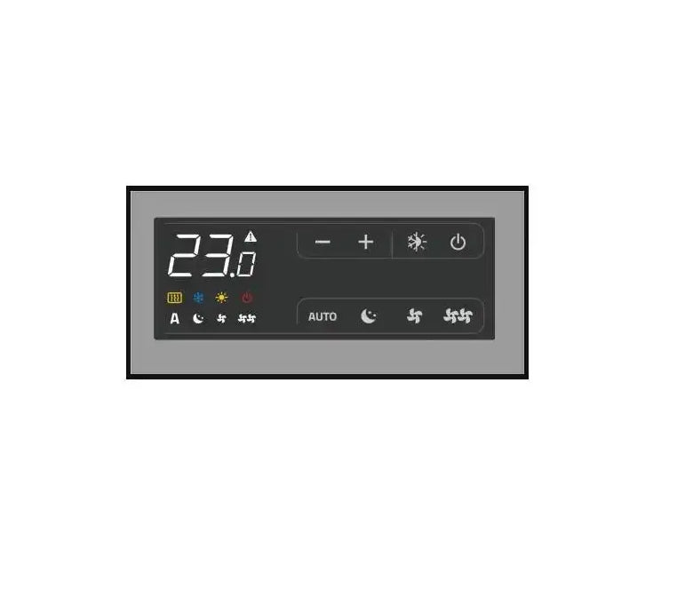 Pannello Comando a Bordo 4 Velocità Smart Touch LCD Con termostato a modulazione continua ECA644II per Ventilconvettori Innova