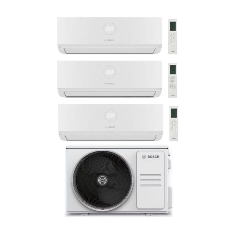 Condizionatore Climatizzatore Junkers Bosch Trial Split Inverter R-32 Serie Climate 7000i White 7000+7000+9000 BTU Con 5000M 62/3 E Wi-Fi Integrato 7+7+9