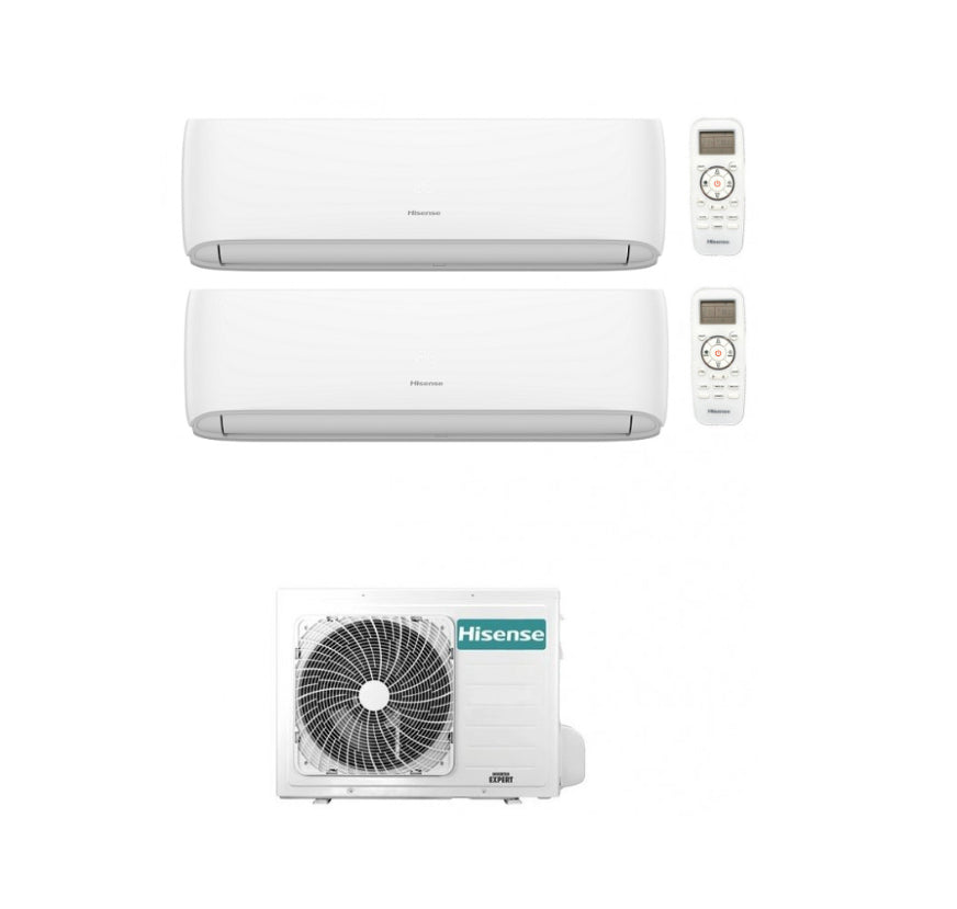 Condizionatore Climatizzatore Hisense Dual Split Inverter R-32 Hi-Comfort 7000+7000 Btu Con 2AMW35U4RGC WiFi Integrato 7+7
