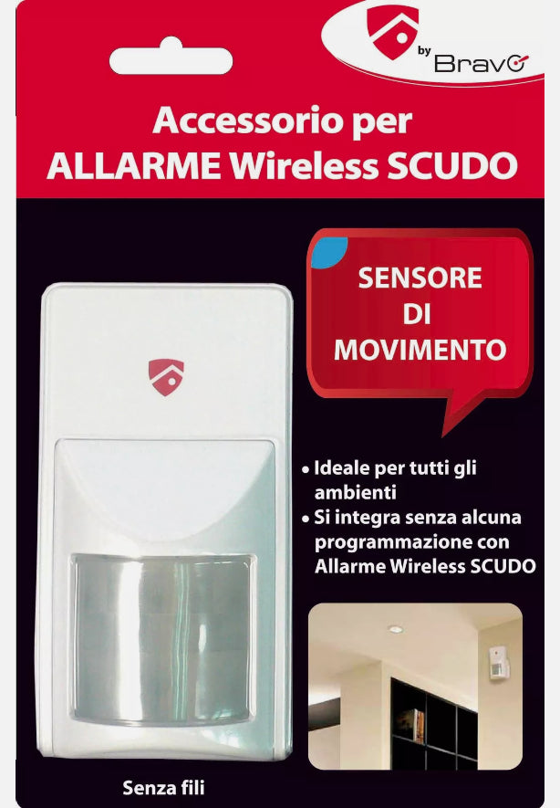 Antifurto Domestico Bravo Con Sensore di Movimento per Ambienti Interni Cod. 92902936