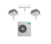 Condizionatore Climatizzatore Hisense Trial Split Inverter a Cassetta 12000+12000+HiComfort 9000 Btu Con 3AMW72U4RJC