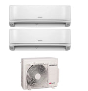 Condizionatore Climatizzatore Hitachi Dual Split Inverter R-32 Serie AIRHOME 600 12000+18000 BTU Con RAM-G55N2HA(B)E Wi-Fi Integrato 12+18