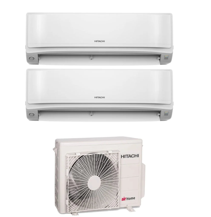 Condizionatore Climatizzatore Hitachi Dual Split Inverter R-32 airHome 400 9000+9000 BTU Con RAM-E40N2HAE Wi-Fi Integrato 9+9