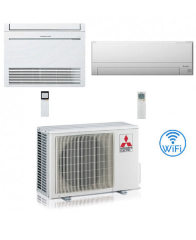 Condizionatore Climatizzatore Mitsubishi Electric Dual Split Inverter R-32 MSZ-BT25VG Wifi Integrato + console MFZ-KT35VG Wifi Optional con MXZ-2F53VF4