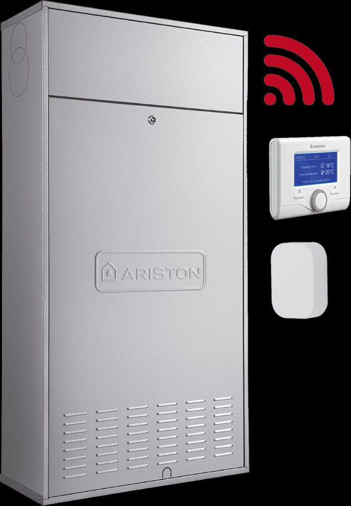 Caldaia A Condensazione Ariston Genus One Net IN 25 KW Metano/GPL Cod. 3301226 Wi-Fi Incluso - Completa Di Kit Scarico Fumi
