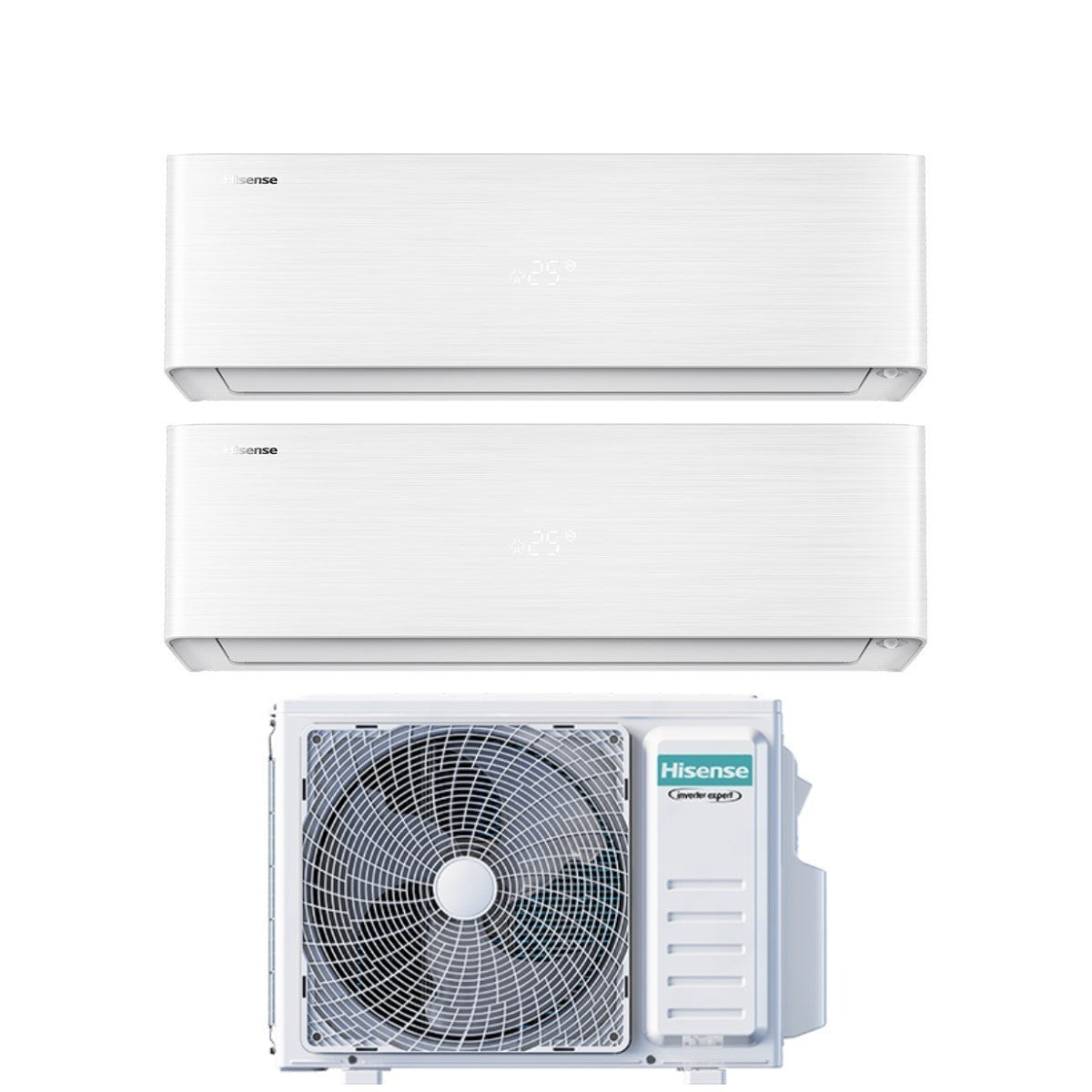Condizionatore Climatizzatore Hisense Dual Split Inverter R-32 Serie Energy Pro X 12000+12000 BTU Con 2AMW52U4RXC Wi-Fi Integrato 12+12