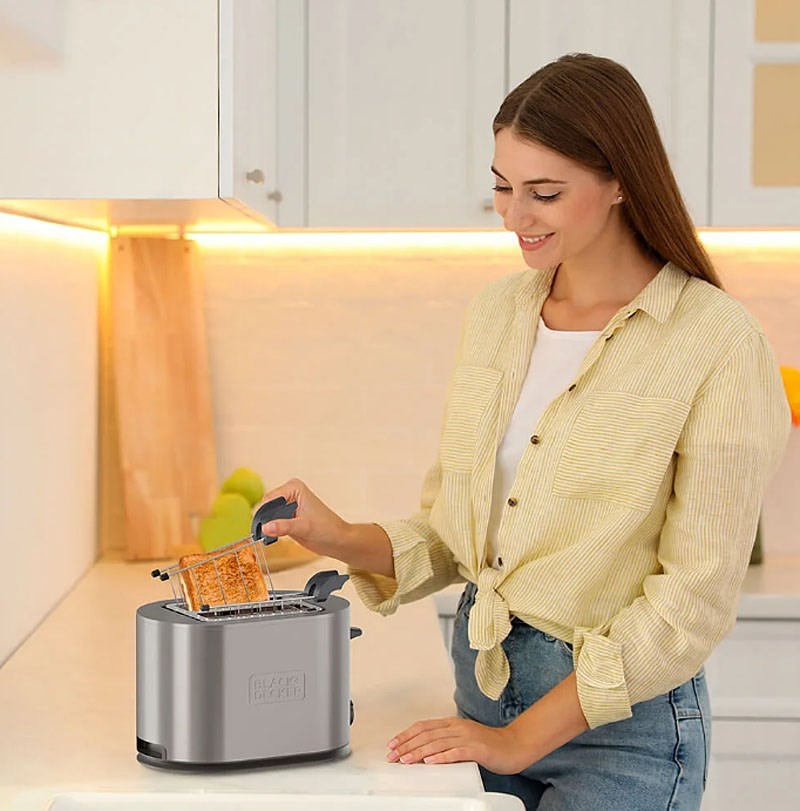 Tostapane Doppio Black & Decker 900 W Modello BXTOA901E In Acciaio Inossidabile