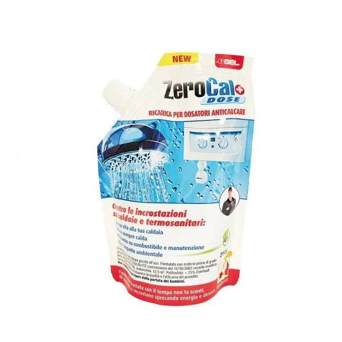 Ricarica ZeroCal DOSE Gel Dosatore Per Trattamento Anticalcare Da 250 ml Confezione da  4 PZ. - Codice 107.019.40