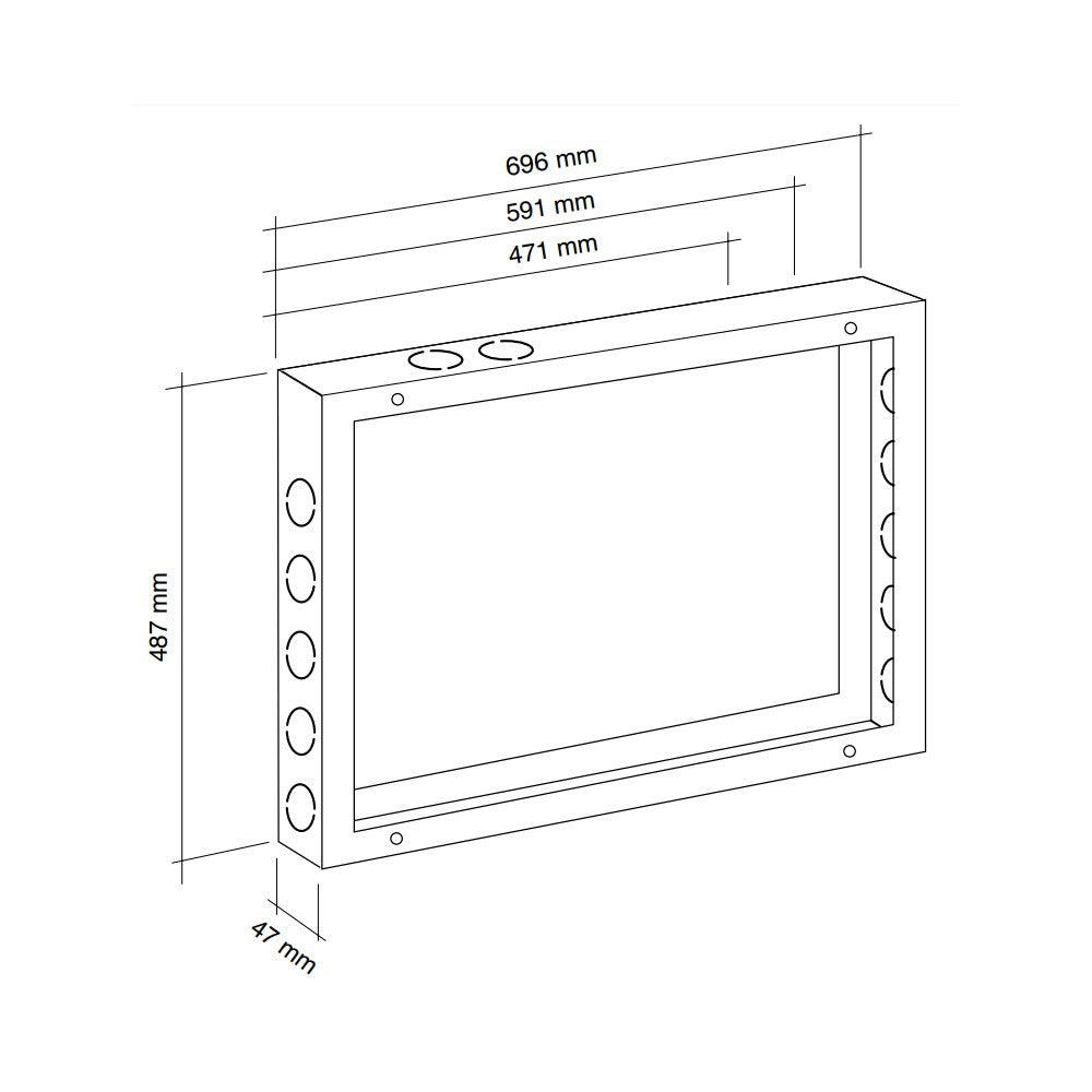 Controtelaio Distanziatore Da Parete Fondital Per Stufe Convettive Gazelle 3000