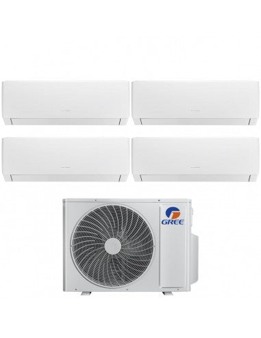Condizionatore Climatizzatore Gree Quadri Split Inverter R-32 Modello Pular 9000+9000+9000+12000 BTU Wi-Fi Integrato Con GWHD(28)NK6LO