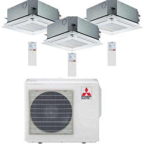 Condizionatore Climatizzatore Mitsubishi Electric Trial Split Cassetta R-32 9000+12000+12000 BTU Con MXZ-3F72VF4 Wi-Fi Optional