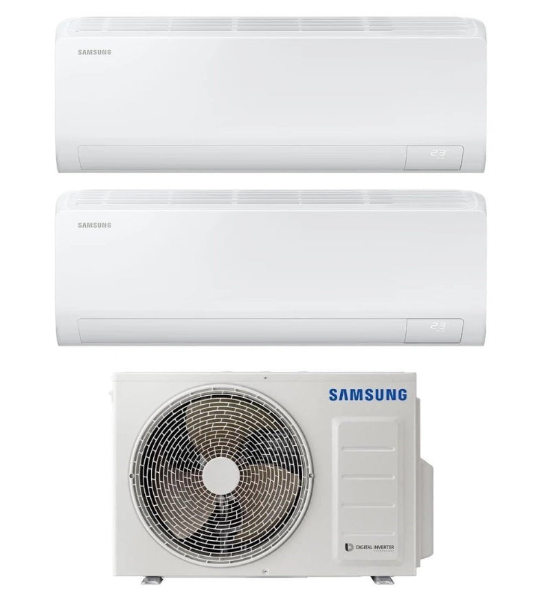 Condizionatore Climatizzatore Samsung Dual Split inverter Cebu S2 Wi-Fi R-32 7000+12000 BTU Con AJ040TXJ2KG/UE