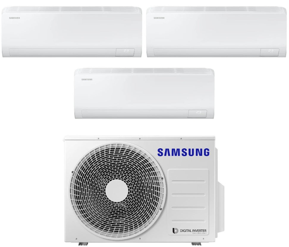 Condizionatore Climatizzatore Samsung Trial Split inverter Cebu S2 Wi-Fi R-32 7000+9000+12000 BTU Con AJ068TXJ3KG/EU