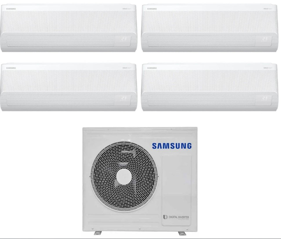 Condizionatore Climatizzatore Samsung Quadri Split Inverter Windfree Avant S2 R-32 7000+7000+9000+9000 BTU Wi-Fi Integrato Con AJ080TXJ4KG/EU