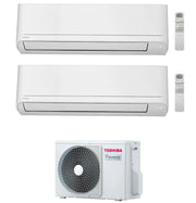 Condizionatore Climatizzatore Toshiba Dual Split Inverter R-32 Modello Seiya Classic 10000+13000 BTU Con RAS-2M18G3AVG-E Wi-Fi Optional