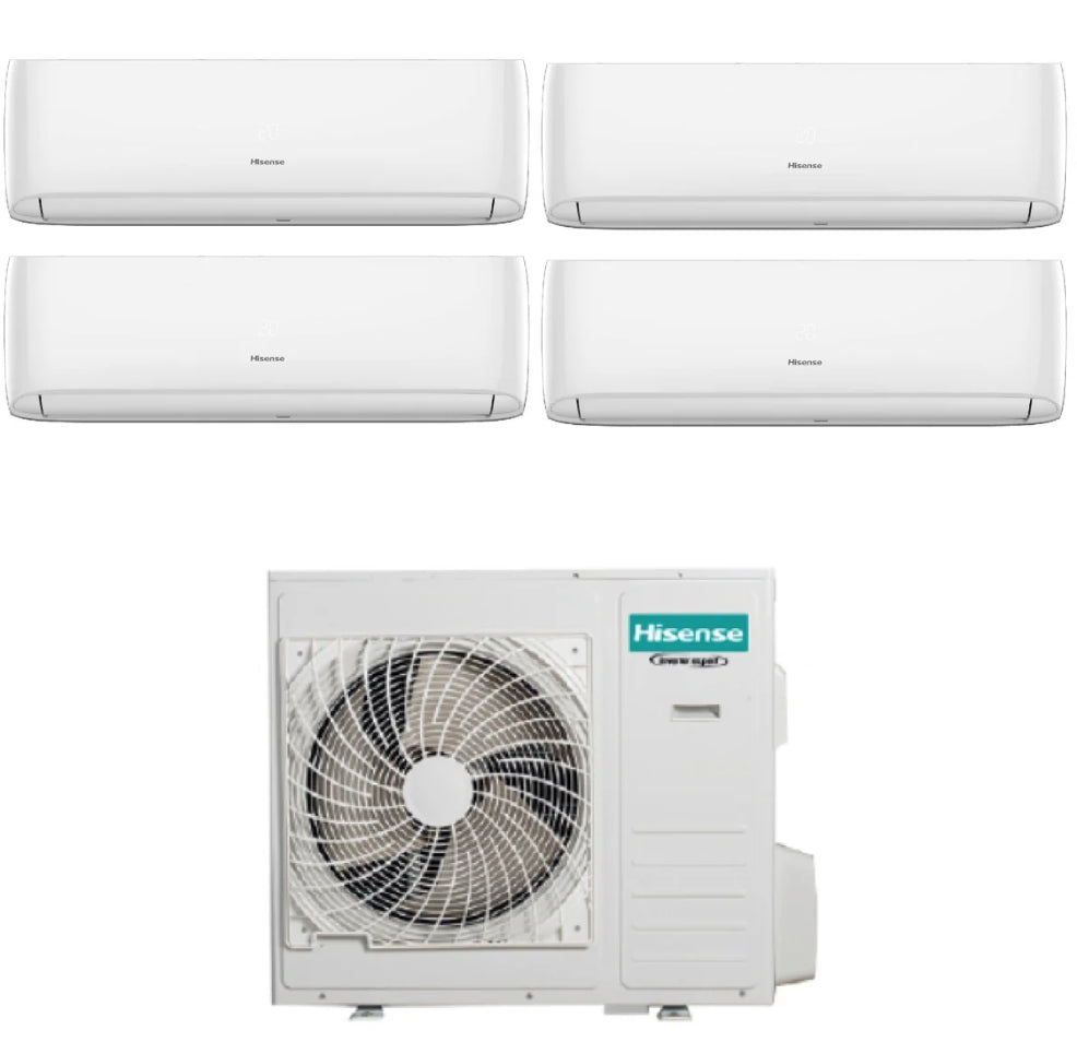Condizionatore Climatizzatore Hisense Quadri Split Inverter R-32 Hi-Comfort 9000+9000+9000+9000 con 5AMW105U4RQC WiFi Integrato 9+9+9+9