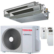 Condizionatore Climatizzatore Toshiba Dual Split Inverter Canalizzato U2 10000+7000 Con RAS-2M14G3AVG-E R-32 Wi-Fi Optional Comando Infrarossi Incluso