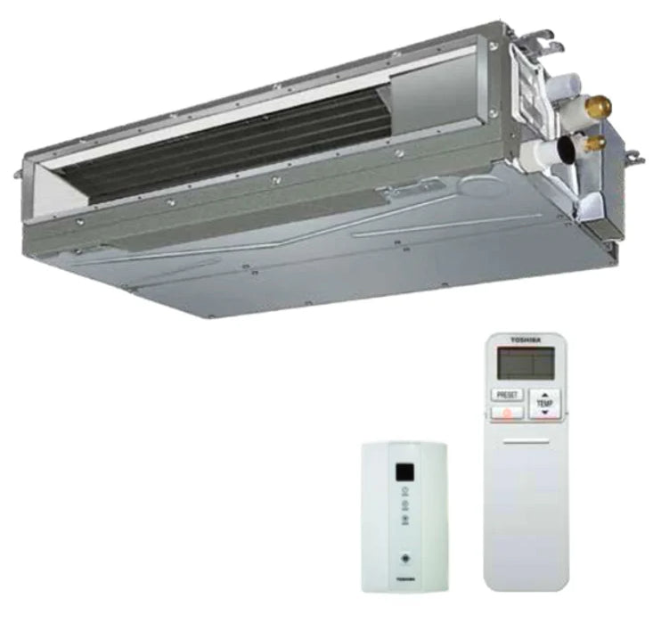 Condizionatore Climatizzatore Toshiba Dual Split Inverter Canalizzato U2 7000+7000 Con RAS-2M14G3AVG-E R-32 Wi-Fi Optional Comando Infrarossi Incluso