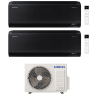 Condizionatore Climatizzatore Samsung Dual Split Inverter Windfree Black R-32 7000+9000 BTU Con AJ040TXJ2KG/EU Wi-Fi Integrato