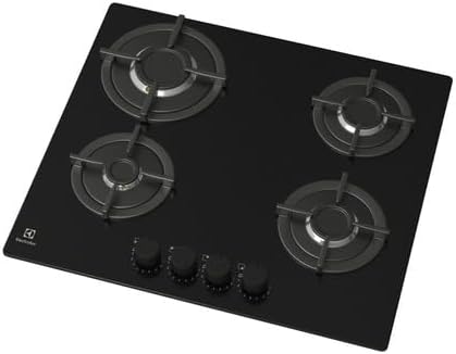 Piano Cottura a Gas Da Incasso Gas on Glass Electrolux EGG64272K Nero 60 cm 4 Fornello(i)