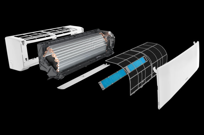 Condizionatore Climatizzatore Hitachi Dual Split Inverter R-32 airHome RAK-DJ18RHAE + RAK-VJ25RHAE Con RAM-G43N2HAE Multi Pro G Wi-Fi Integrato