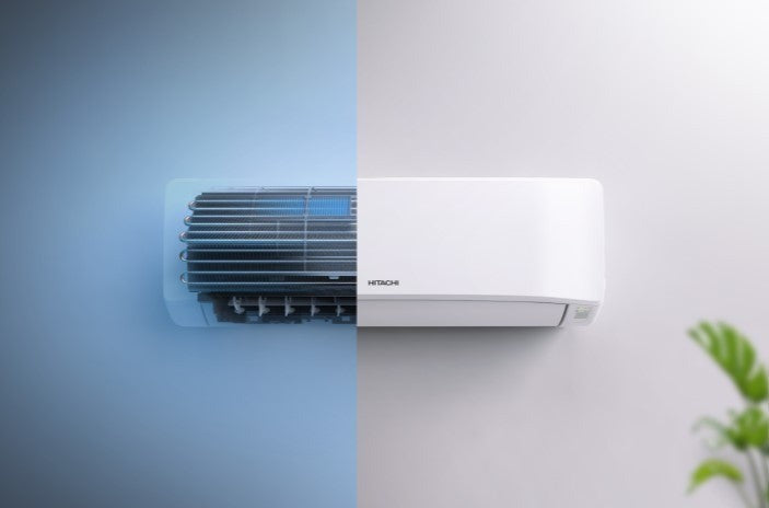 Condizionatore Climatizzatore Hitachi Dual Split Inverter R-32 airHome RAK-DJ18RHAE + RAK-VJ25RHAE Con RAM-G43N2HAE Multi Pro G Wi-Fi Integrato
