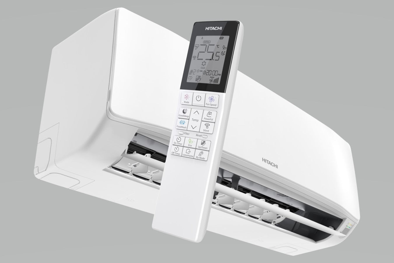 Condizionatore Climatizzatore Hitachi Dual Split Inverter R-32 airHome RAK-DJ18RHAE + RAK-VJ25RHAE Con RAM-G43N2HAE Multi Pro G Wi-Fi Integrato