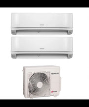 Condizionatore Climatizzatore Hitachi Dual Split Inverter R-32 airHome 400 9000+9000 BTU Con RAM-G55N2HA(B)E Multi Pro G Wi-Fi Integrato 9+9