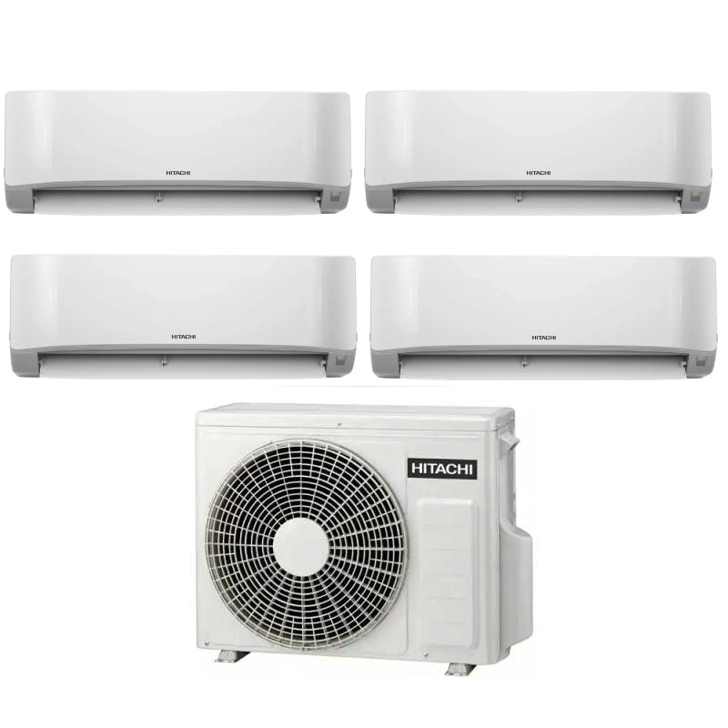 Condizionatore Climatizzatore Hitachi Quadri Split Inverter R-32 airHome 400 7000+9000+9000+18000 BTU Con RAM-G85N5HA(B)E Multi Pro G Wi-Fi Integrato 7+9+9+18