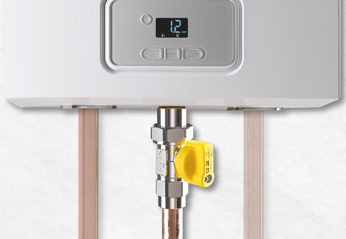 TECO Valvola Diritta G2 Con Dispositivo Salvavita FIREBAG - Versione Filettata Per Gas e Tubi Flessibili - Cod. G2T100C00