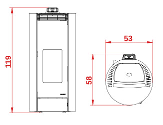 Stufa a Pellet ad Aria Palazzetti Ecofire Melita Da 8 Kw - Vari Colori