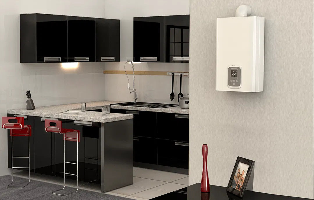 Scaldabagno a Gas Chaffoteaux Avenir Plus LNX 16 LT Metano Cod. 3632447 - Completo di Kit Scarico Fumi