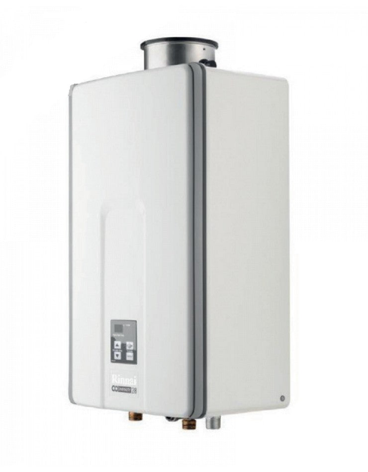 Scaldabagno a gas Rinnai Infinity 28i interno metano completo di kit scarico fumi