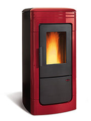 Termostufa a pellet La Nordica Extraflame mod. Liliana Idro 25 kW bordeaux