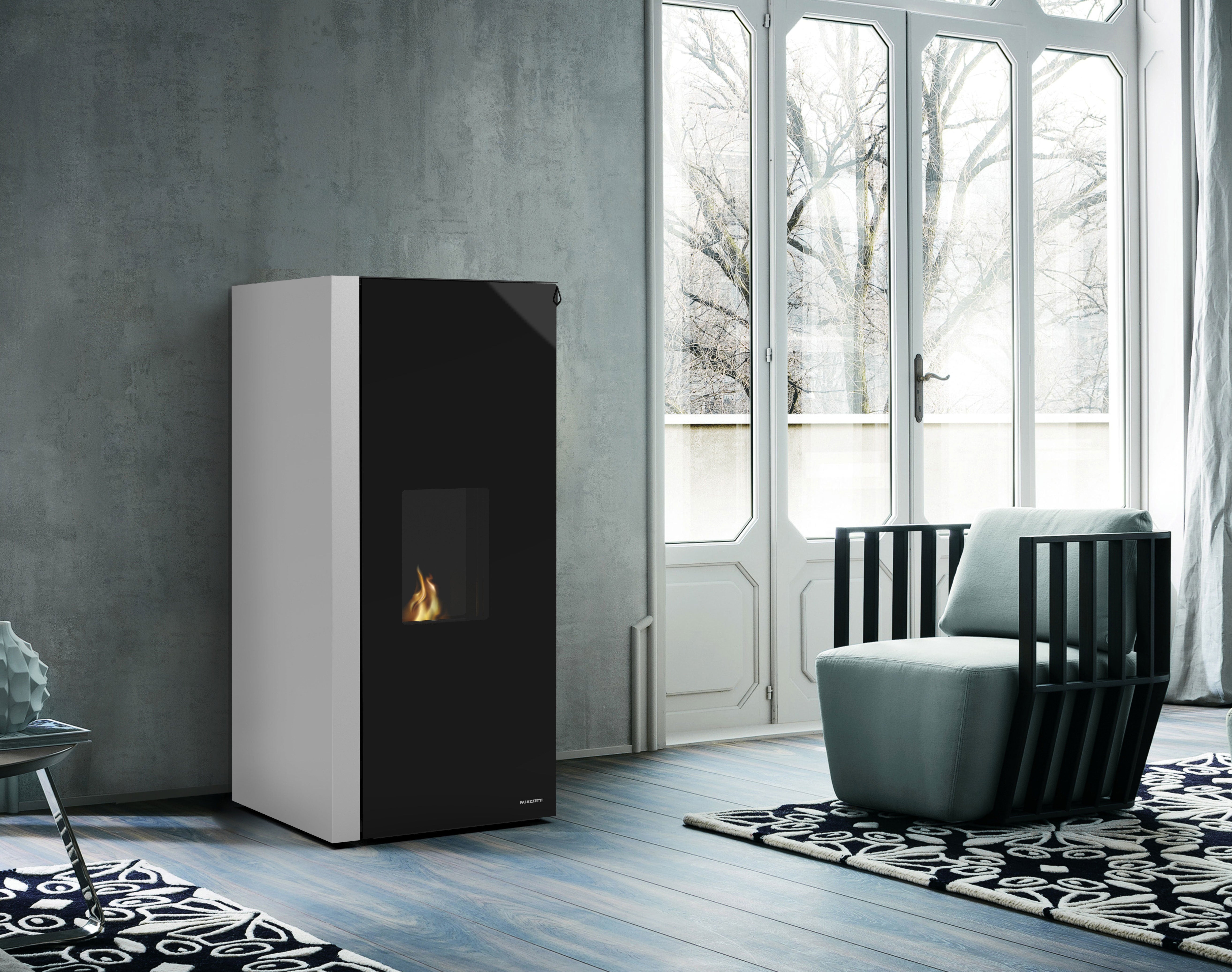 Termostufa a Pellet Palazzetti Ecofire Dadò Idro TC 15 Kw - Vari Colori