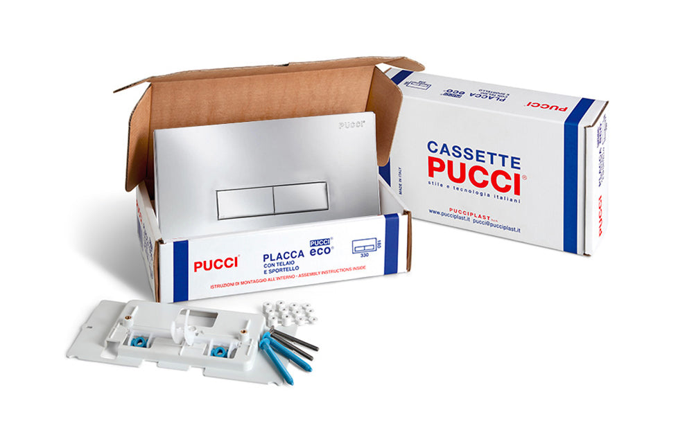 Pucciplast Rinnova Kit Di Trasformazione Per Placche Serie Eco CROMO SATINATO 12 mm Cod. 80179569