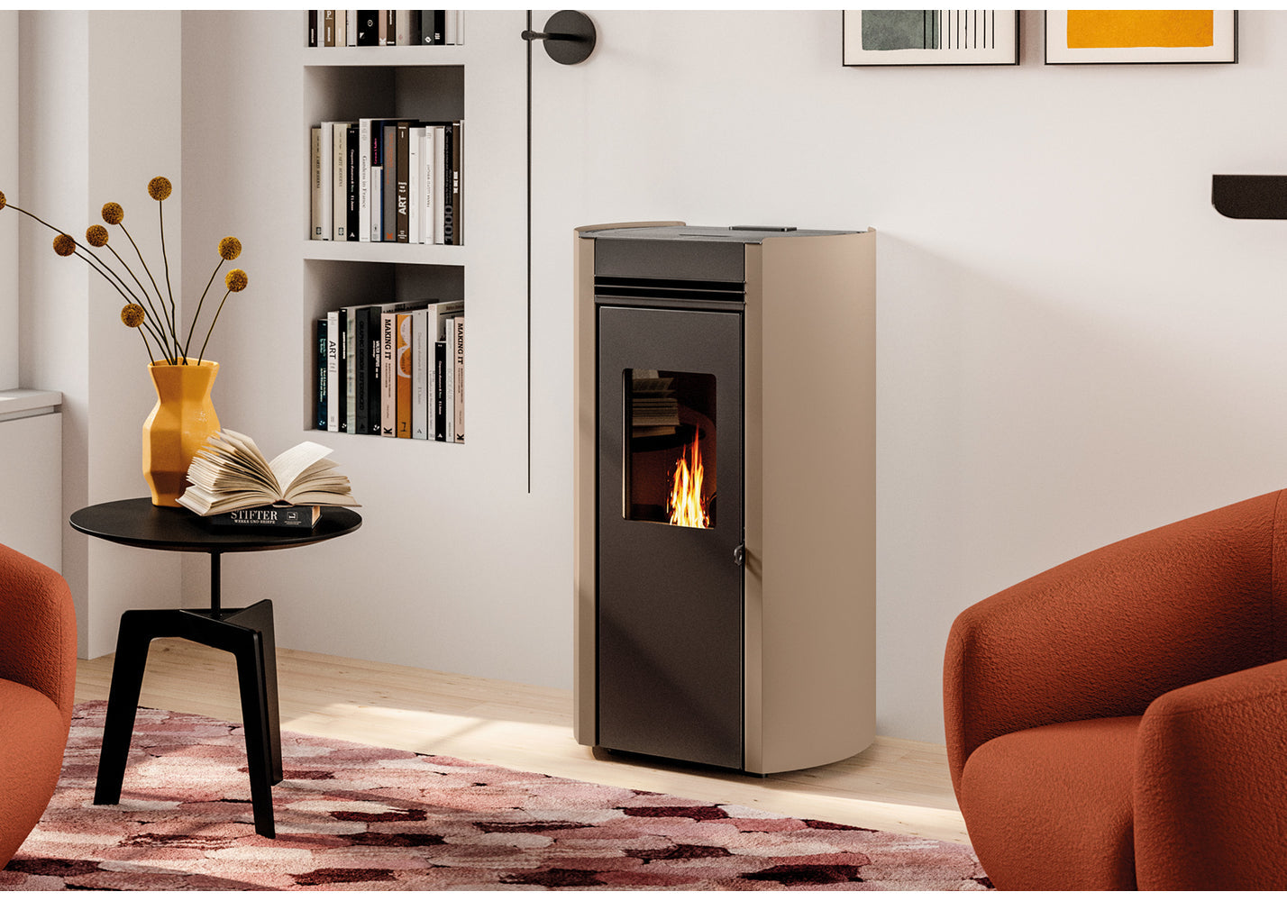 Stufa a Pellet ad Aria Palazzetti Ecofire Flo TC 9 Kw - Vari Colori