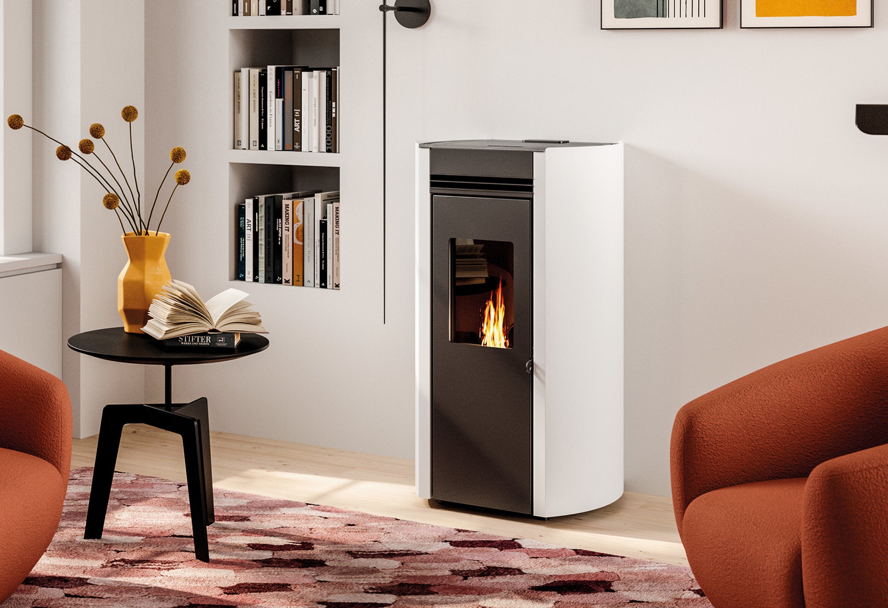 Stufa a Pellet ad Aria Palazzetti Ecofire Flo TC 6 Kw - Vari Colori