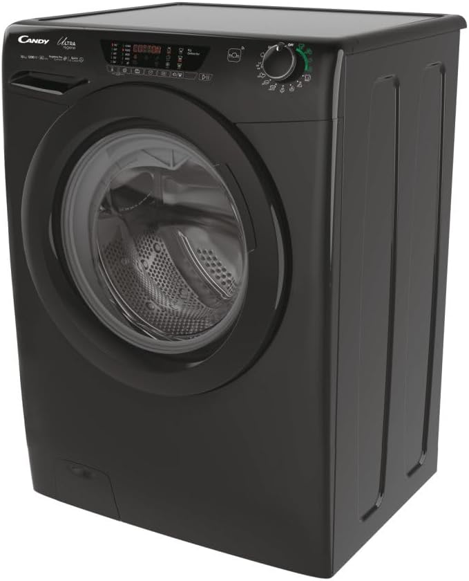 Lavatrice Libera Installazione Caricamento Frontale Candy Ultra Hygiene HES12104TWMBB6-S 10 kg 1200 Giri/min Nero Classe A