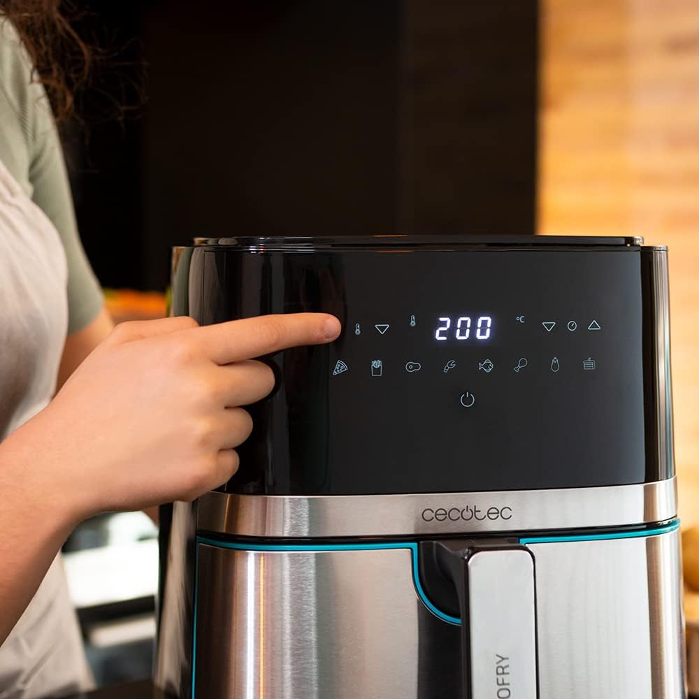 Friggitrice ad Aria Calda Cecotec 5500 Pro Singolo 5,5 L Indipendente 1700 W Nero, Acciaio inox