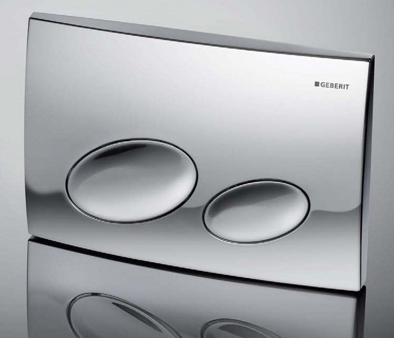 Placca di comando Geberit con doppio pulsante modello: BETA25 115.784.21.1 cromo