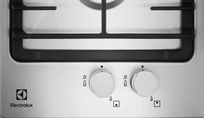 Piano cottura a Gas Da Incasso Electrolux Serie 300 Domino EGG3322NVX 29 cm 2 Fuochi Bruciatori Inox